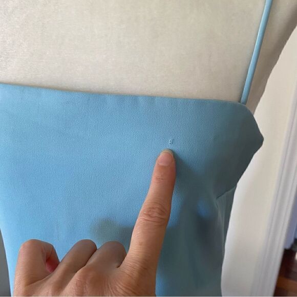 Vintage Rampage Turquoise Mini Spaghetti Strap Dress Size 9 Juniors - Picture 11 of 13